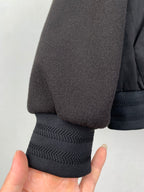 Louis Vuitton hooded zip-up jacket, dark gray, knit elastic cuff at sleeve hem