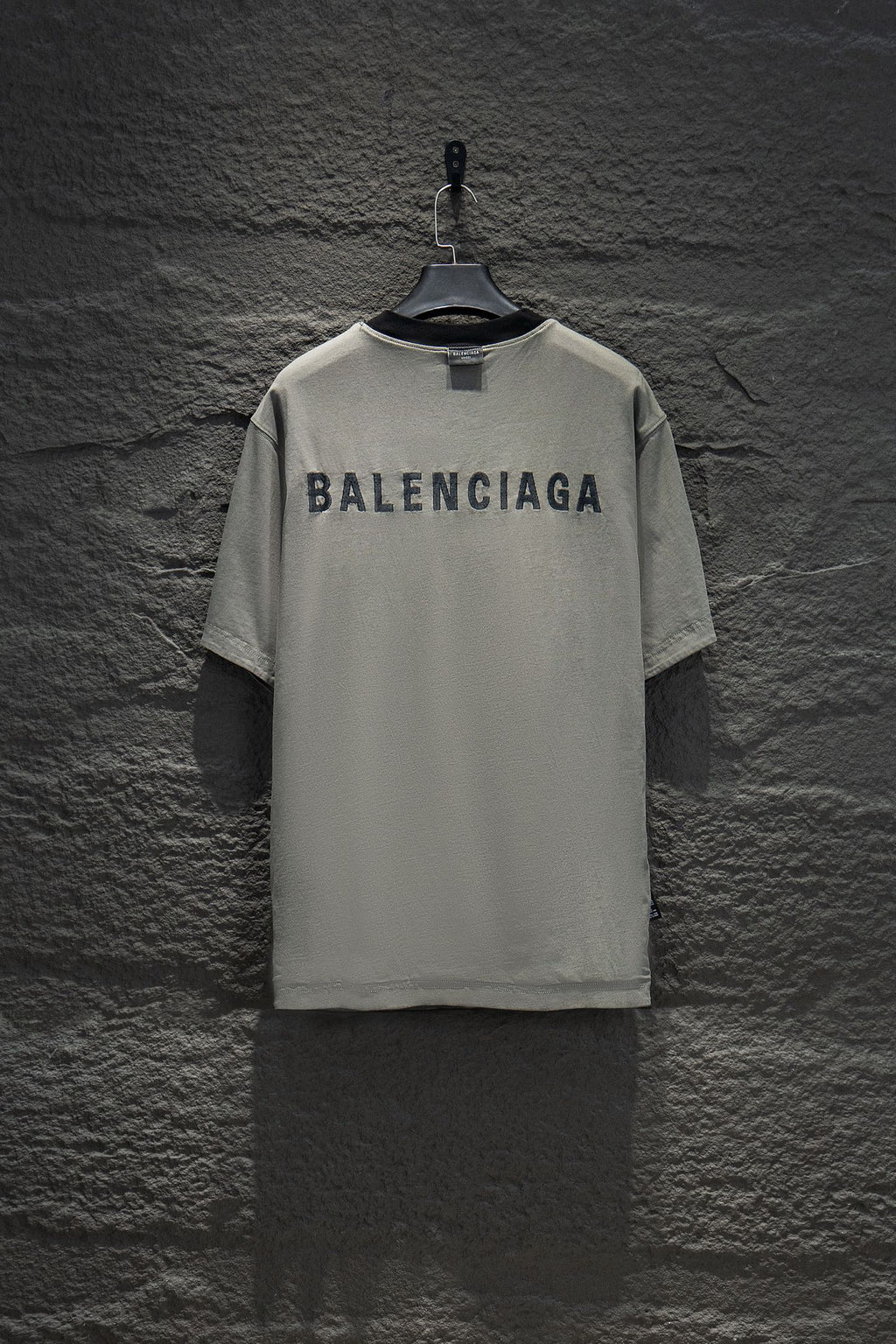 Balenciaga short-sleeve T-shirt, light gray, large BALENCIAGA chest print