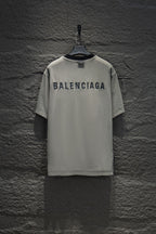Balenciaga short-sleeve T-shirt, light gray, large BALENCIAGA chest print