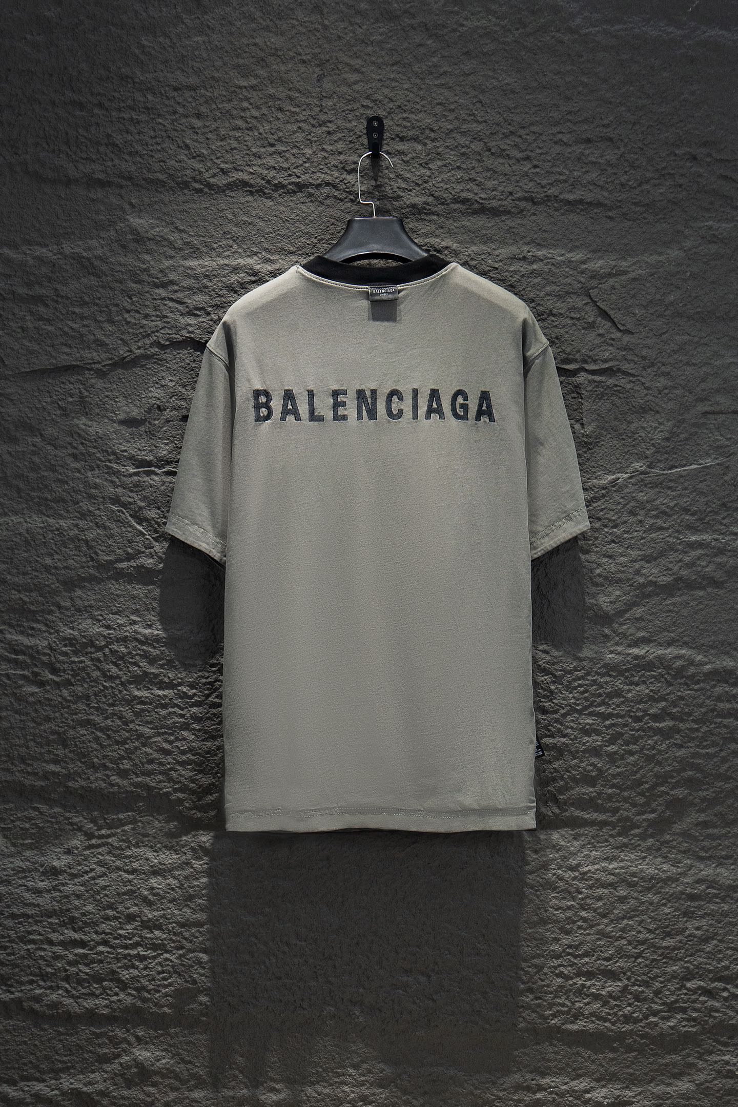 Balenciaga short-sleeve T-shirt, light gray, large BALENCIAGA chest print