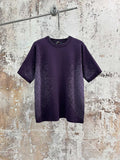 Purple short-sleeve T-shirt with crew neck and slightly loose fit