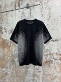 Louis Vuitton black crewneck T-shirt with allover light speckle print, short sleeves