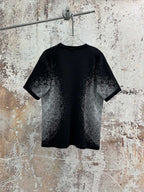 Louis Vuitton black crewneck T-shirt with allover speckle print pattern, short sleeves