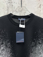 Louis Vuitton black T-shirt on hanger with ribbed collar and hanging tags
