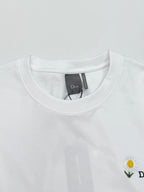 White crewneck T-shirt neckline with Dior label inside collar