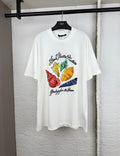 White Louis Vuitton T-shirt with colorful shell graphic on front