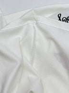 White Louis Vuitton T-shirt back yoke seam detail with stitching