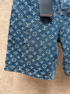 Louis Vuitton monogram denim pocket panel with printed tag