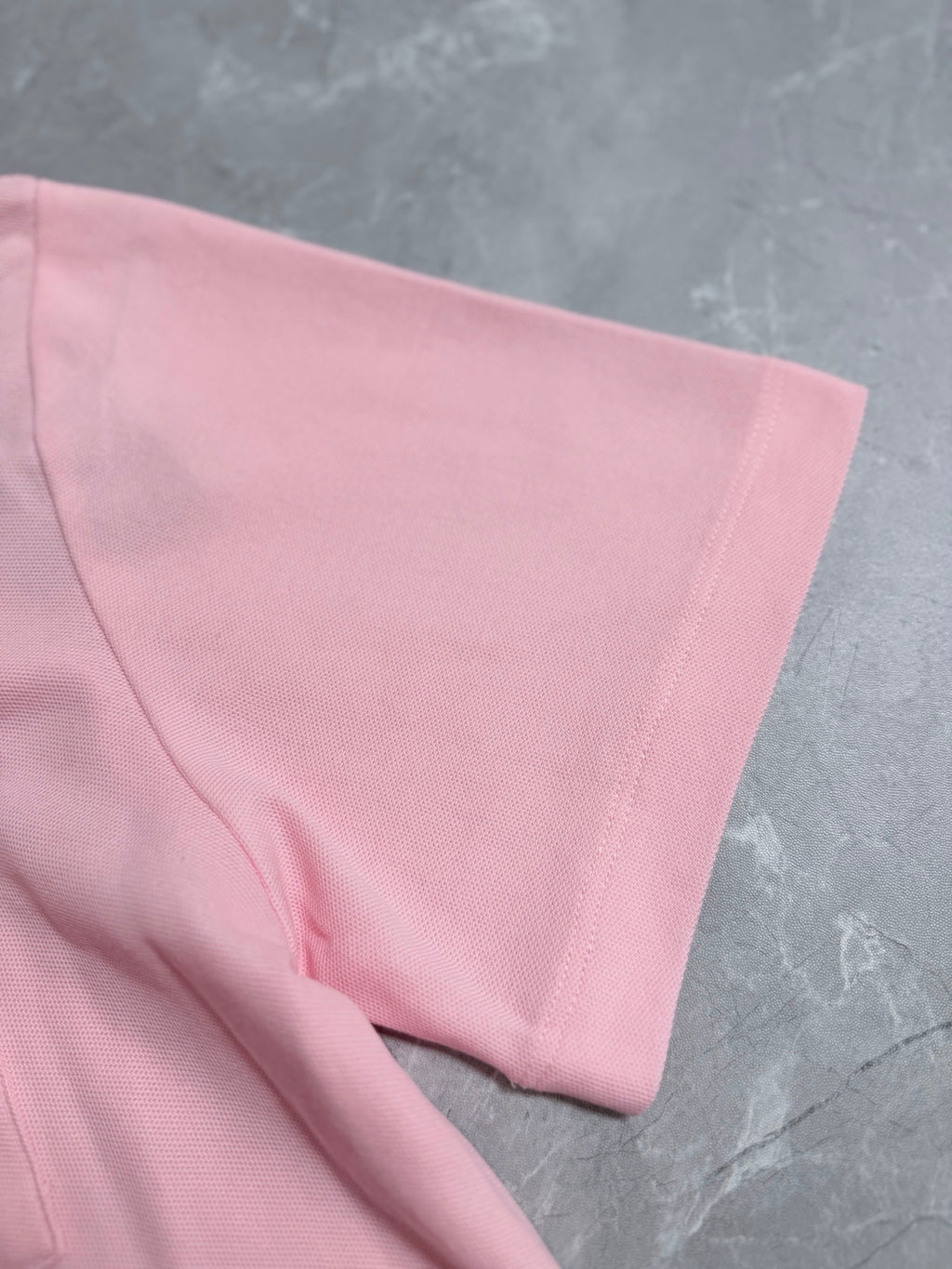 Pink polo short sleeve with side seam