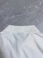 Dior white polo shirt back with ribbed collar