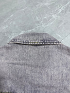 Louis Vuitton denim jacket shoulder and upper back seam detail