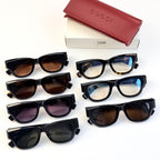 Set of Gucci glasses with multiple black and tortoiseshell frames and assorted tinted lenses