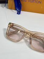 Louis Vuitton glasses, gold metal frame with clear lenses