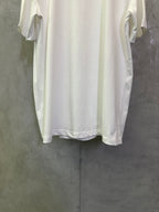 White crewneck T-shirt back view with short sleeves