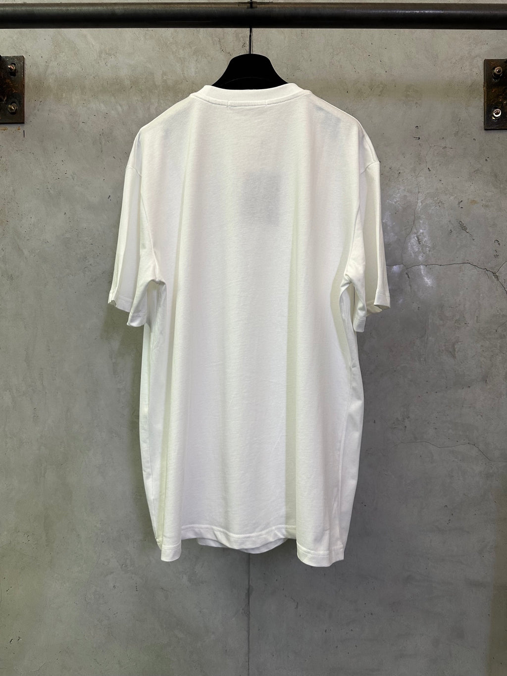 White crewneck T-shirt, plain back view