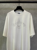 Off-white Burberry short-sleeve T-shirt with centered chest logo
