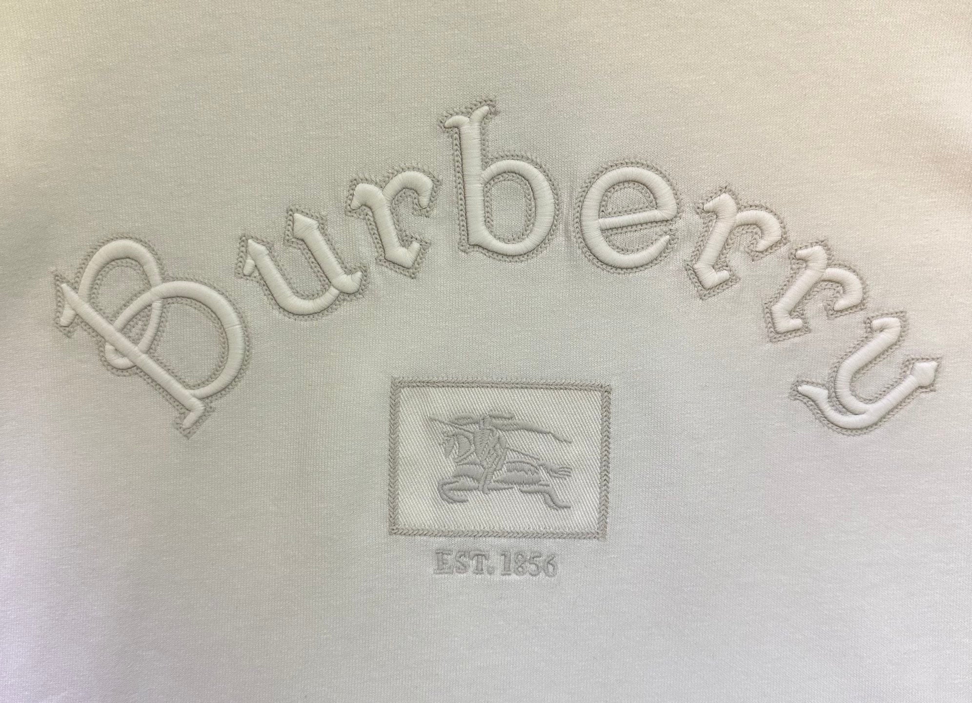 Off-white Burberry T-shirt chest logo graphic and crest