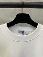 Off-white Burberry short-sleeve T-shirt neckline with inner brand label