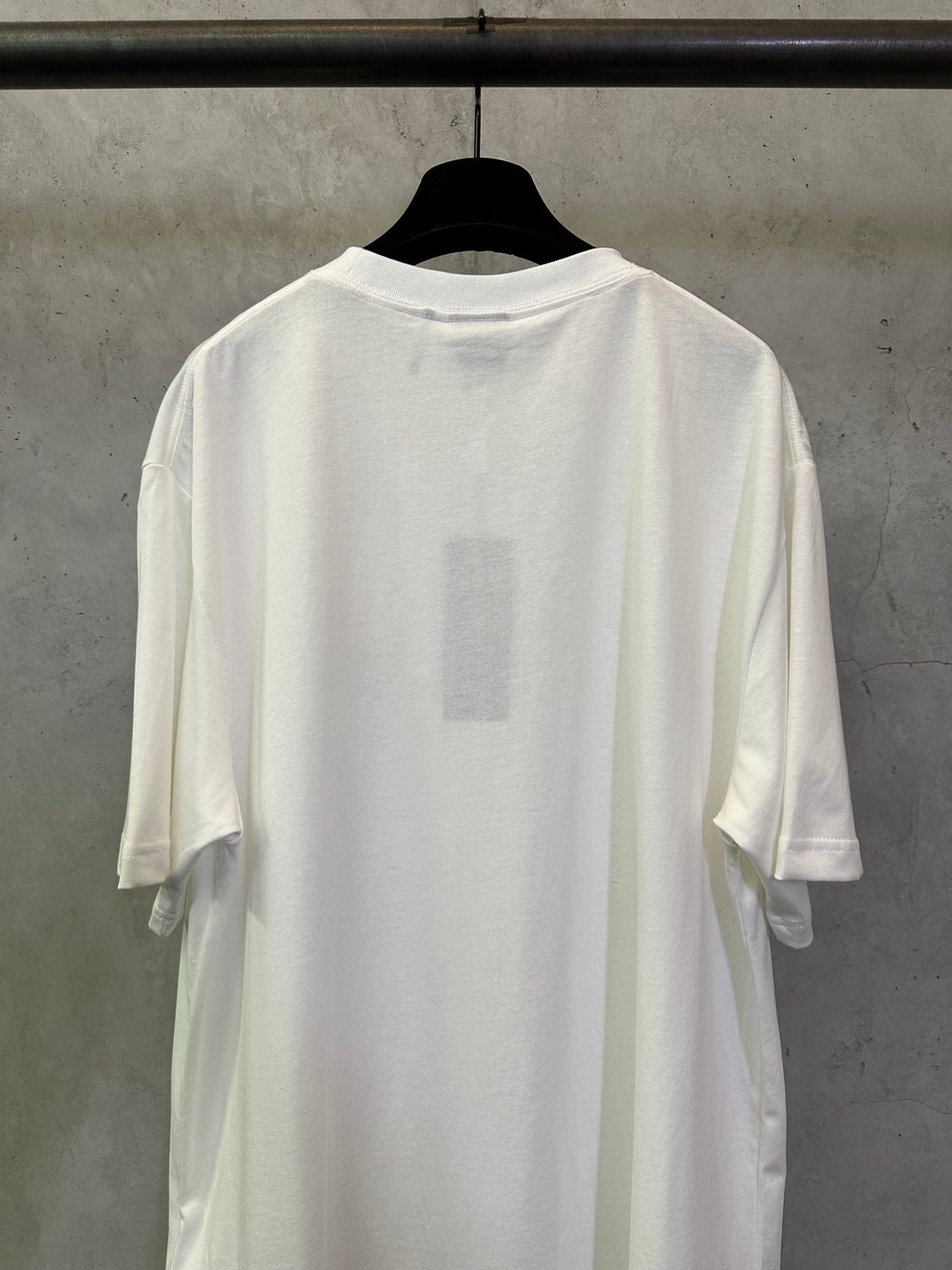 Dior white short-sleeve T-shirt, back view with crew neck