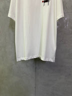 Dior white T-shirt with straight hem and visible side seams