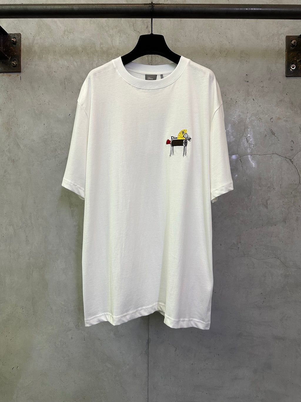 Dior short-sleeve T-shirt in white with small front graphic print