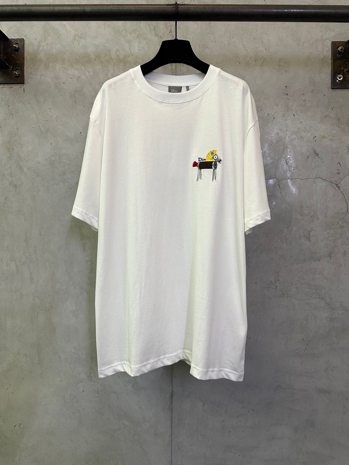 Dior short-sleeve T-shirt in white with small front graphic print