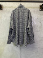 Balenciaga long plaid long-sleeve shirt, back view on hanger