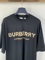 Navy Burberry graphic T-shirt with large BURBERRY LONDON ENGLAND front logo