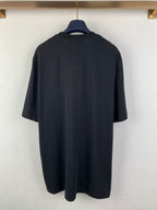 Navy short-sleeve T-shirt, plain back with crew neck