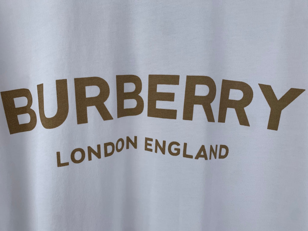 White Burberry T-shirt with BURBERRY London England text print