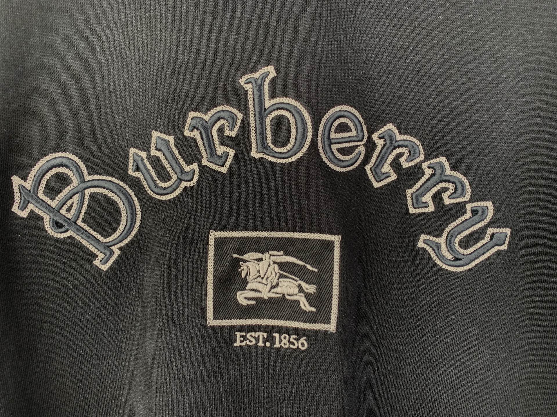 Burberry T-shirt with crest graphic and 'EST. 1856' text