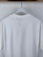White T-shirt back with crew neckline, no visible graphic