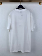 White short-sleeve T-shirt with plain back