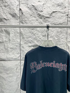 Balenciaga dark navy graphic short-sleeve t-shirt with large back wordmark print detail