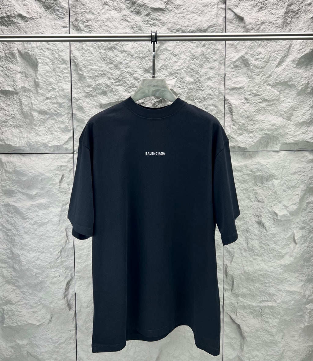 Balenciaga short-sleeve T-shirt, dark navy, crew neck