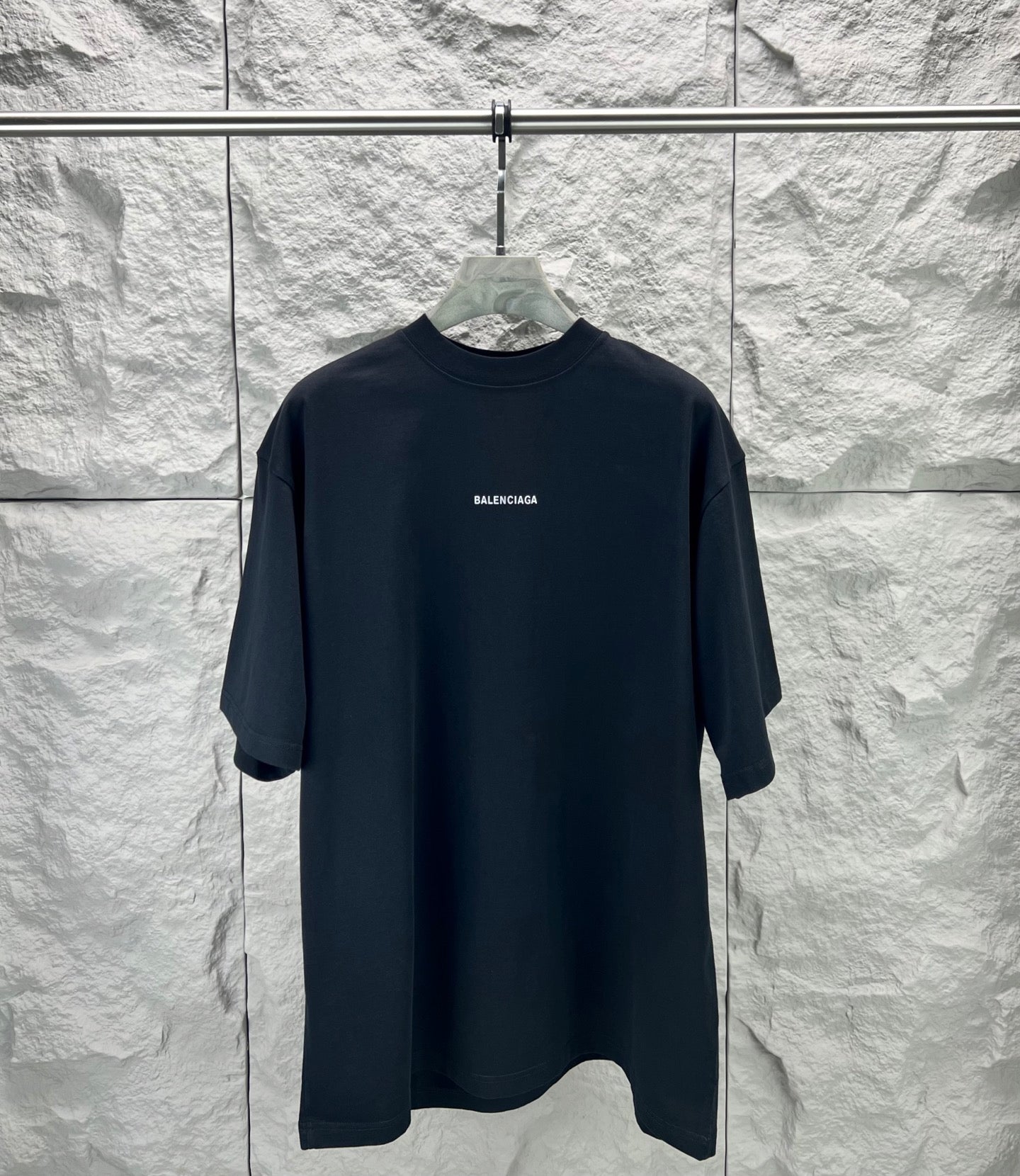 Balenciaga short-sleeve T-shirt, dark navy, crew neck