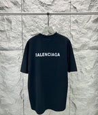 Balenciaga short-sleeve T-shirt in dark navy with BALENCIAGA chest logo