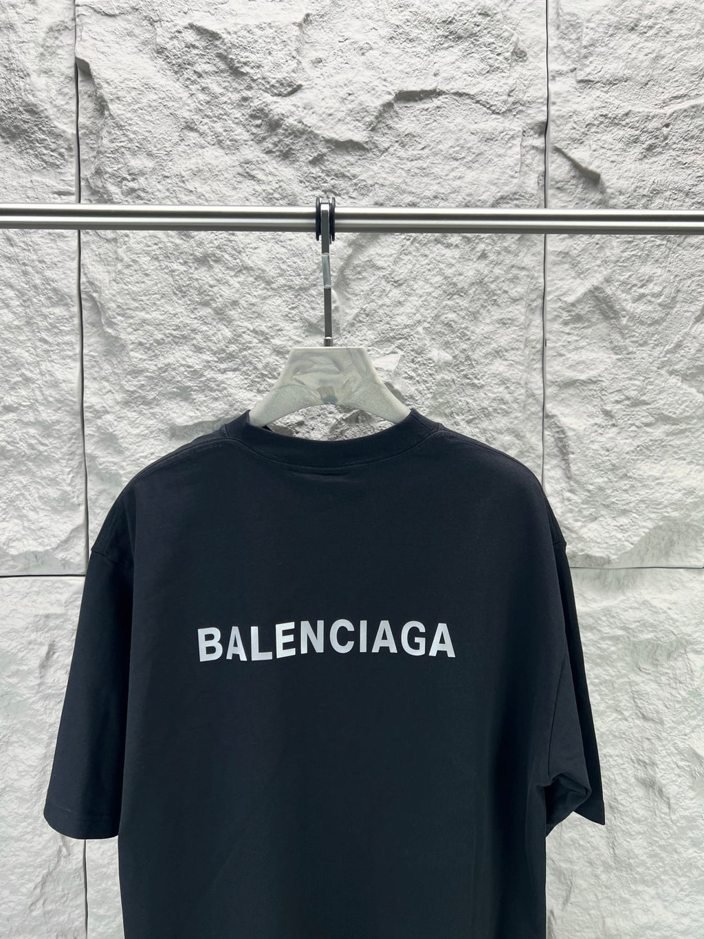 Balenciaga short-sleeve T-shirt in dark navy with BALENCIAGA chest logo