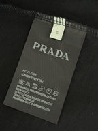 Prada Milano black T-shirt size and care label inside neckline
