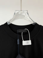 Prada Milano black T-shirt neckline with hang tag and inner collar seam