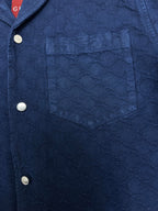 Gucci short-sleeve button shirt chest pocket and silver-tone buttons