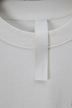 White chrome short T-shirt crew neck with inner neck label