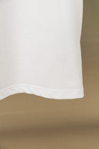 Burberry white polo shirt lower hem detail