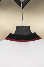 Gucci polo shirt back collar with black band and red trim