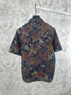 Louis Vuitton short-sleeve shirt with all-over multicolor graphic print and short collar