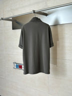Gucci dark gray short-sleeve shirt, back view on a hanger