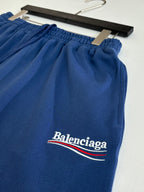 Balenciaga blue shorts with Balenciaga logo on front