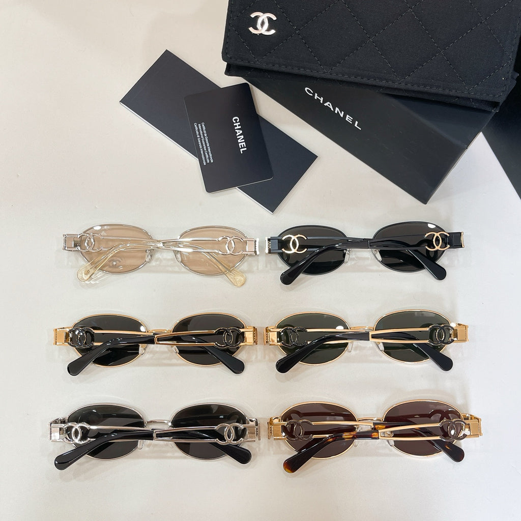 Set of Chanel sunglasses with assorted clear, black, and brown lenses