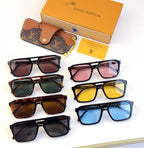 Louis Vuitton glasses assortment of six frames with blue, brown, green, yellow lenses