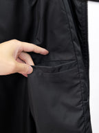 Prada long jacket front with zipper and hidden pocket
